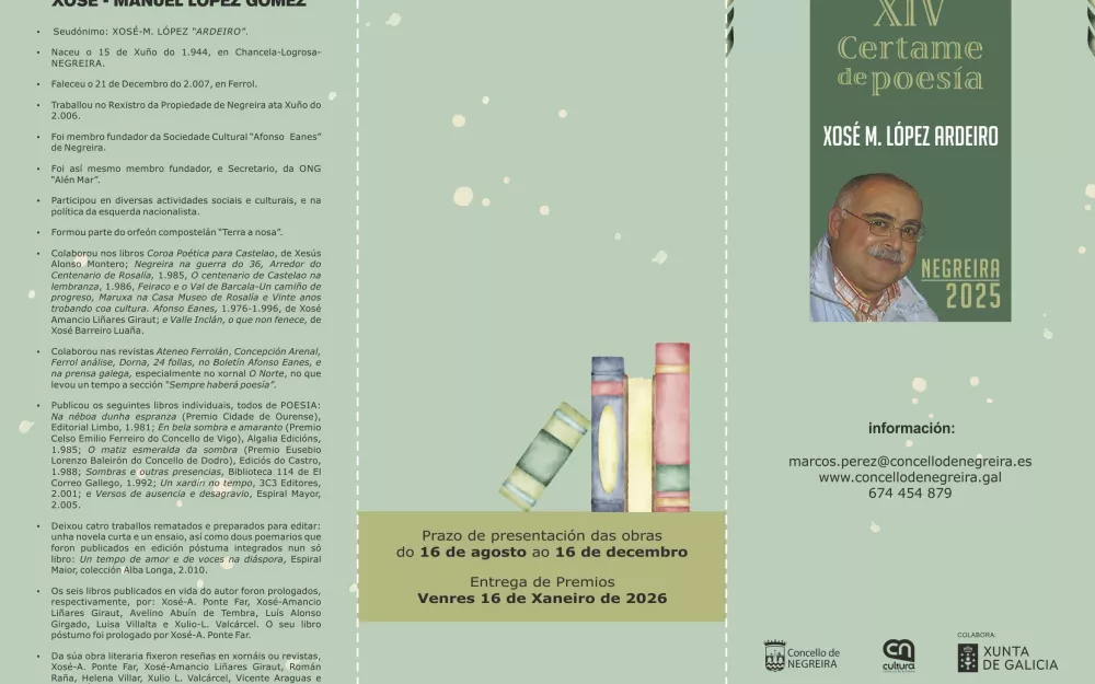  XIV Certame de Poesía Xosé M. López Ardeiro interior exterior