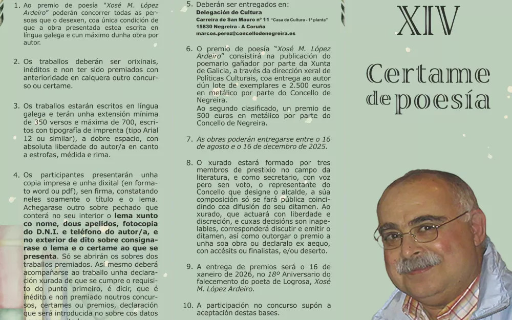  XIV Certame de Poesía Xosé M. López Ardeiro interior